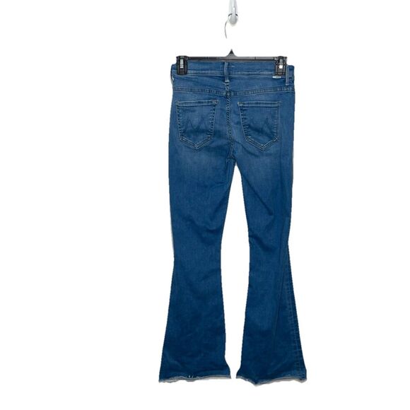 Mother The Weekender Fray Chill Light Wash  Flare Leg Distressed Jeans Womens 25 - Picture 4 of 11